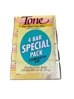 Vintage Tone Bar Soap Original Cocoa Butter New Old Stock 4 Bars 3.5 Oz. Each